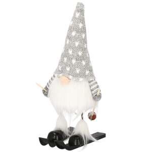 Коледен гном Springos на ски, сив - Springos