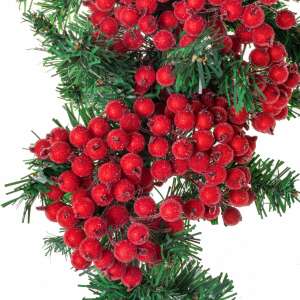 Rote Beeren-Stiele für Weihnachtsbasteln, 100 Stück - Dekozweige & Perlen