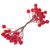 Piros berkenyebogyó dekor drót - 100 db, 12 mm, 15 cm 75888262
