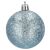 Springos light blue Christmas tree ornament, glitter finish