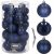 Springos dark blue Christmas tree ornaments in packaging