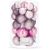 Springos 30-piece pink Christmas tree ornament set in clear packaging