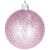Ornament Glob de Crăciun Springos Roz cu Sclipici