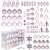 Set de 77 ornamente de brad de Crăciun roz Springos