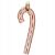 Rose gold candy cane Springos Christmas ornament