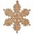 Gold glitter snowflake Springos Christmas ornament