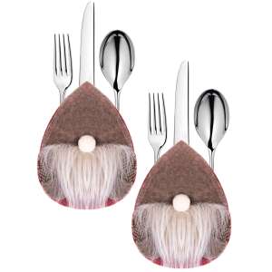 Set of 2 Springos gnome-shaped Christmas cutlery holders - Christmas Decoration