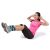 Woman using Springos 1kg ankle weights for core workout