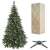 Springos 1.8m realistic extra-full artificial Christmas tree with snow and pine cones, stand, and packaging