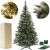 Springos 1.8m realistic extra-full artificial Christmas tree with snow and pine cones, stand, and packaging