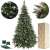 Springos 1.8m realistic extra-full artificial Christmas tree with snow and pine cones, stand, and packaging