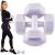 Springos 2x3kg grey dumbbells with woman exercising