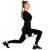 Woman doing lunges with Springos 3kg grey dumbbells