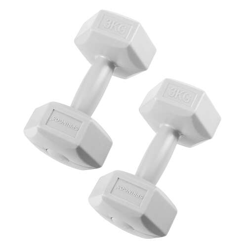 Springos 3kg grey dumbbells, pair