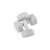 Springos 3kg grey dumbbells, pair, top view