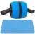 Springos abdominal wheel and exercise mat, blue and black