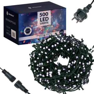 Springos 500 LED Lichterkette, weiß, für den Außenbereich, wasserdicht, 25,5m - Weihnachten