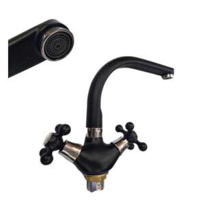  Csaptelep, 360 fokban forgatható fej,  fekete