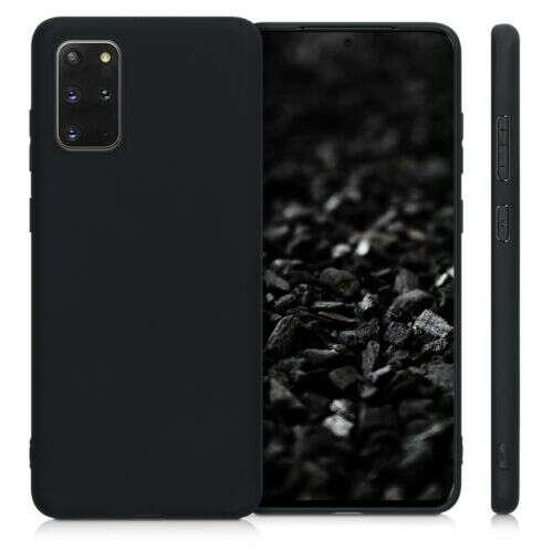 Fekete szilikon tok Samsung Galaxy S20 Plus telefonhoz