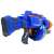 Blaze Storm toy gun, blue and orange, side view