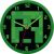 Minecraft Creeper Face Wall Clock for Kids Room, Green