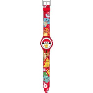 Pokémon Digital Watch for Kids with Red Strap - Fashion & Clothing
