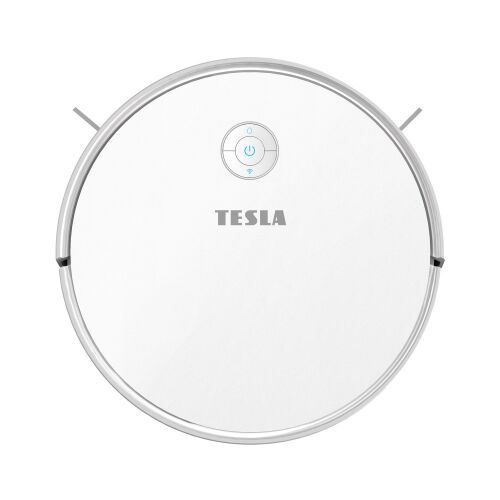 Pogled odozgo na bijeli robotski usisavač TESLA RoboStar iQ400