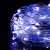 Springos 100 LED Copper Wire String Lights, battery operated, white and blue lights, close-up