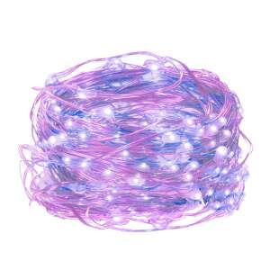 Springos 100 LED svjetla s bakrenom žicom, ružičasta i plava, na baterije - Springos Lampica