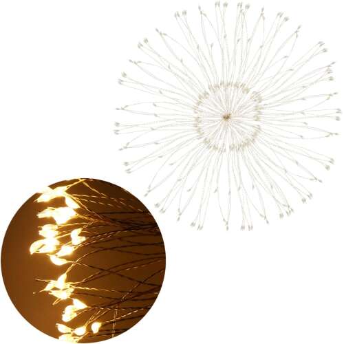 Springos Dekorative Beleuchtung mit 100 LEDs, zeigt die eingeschalteten Lichter