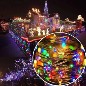 Dom udekorowany lampkami drucikami LED Springos - Springos Lightshine