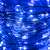 Close-up of Springos 200 LED copper wire fairy lights, blue