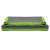 Springos quick-drying towel in grey with green trim, folded