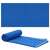 Springos blue microfiber sport towel, flat and rolled