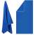 Springos blue microfiber towel, hanging and flat