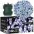 Springos 100 LED battery operated string lights, white, with battery pack and packaging