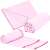 Springos quick-drying towel in pink, rolled up, unfolded and folded