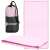 Springos quick-drying towel in pink, with a carrying bag