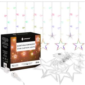 Springos závesné hviezdne svetlá, 92 LED, viacfarebné, pre vnútorné a vonkajšie použitie, IP44 - Springos