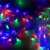 Springos star curtain lights, 92 LED, multicolor, close-up of the stars
