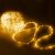 Springos warm white LED rope light, coiled and extended
