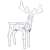 Reindeer light decoration 288 led, 115cm high 52256496