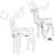 Reindeer light decoration 288 led, 115cm high 52256496