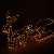 Springos reindeer and sleigh Christmas lights, illuminated with warm white LED lights