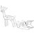 Springos reindeer with sleigh Christmas decoration, unlit