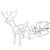 Springos reindeer with sleigh Christmas decoration, unlit