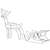 Springos reindeer with sleigh Christmas lights, white LED lights