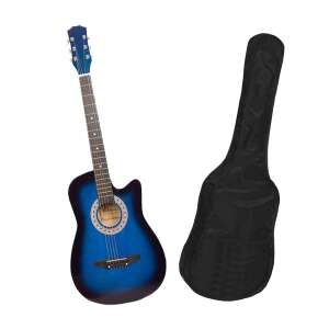 IdeallStore, klasszikus gitár, 4/4 méretű, cutaway, kék, ajándék gitártok 52258911 