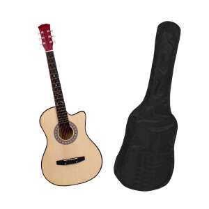 Natural wood classical guitar with cutaway, 95 cm, nylon case included - Guitar