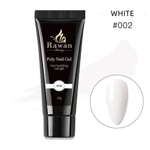 Rawan Beauty Poly gel-Acryl gel 15 ml, #002 Fehér 